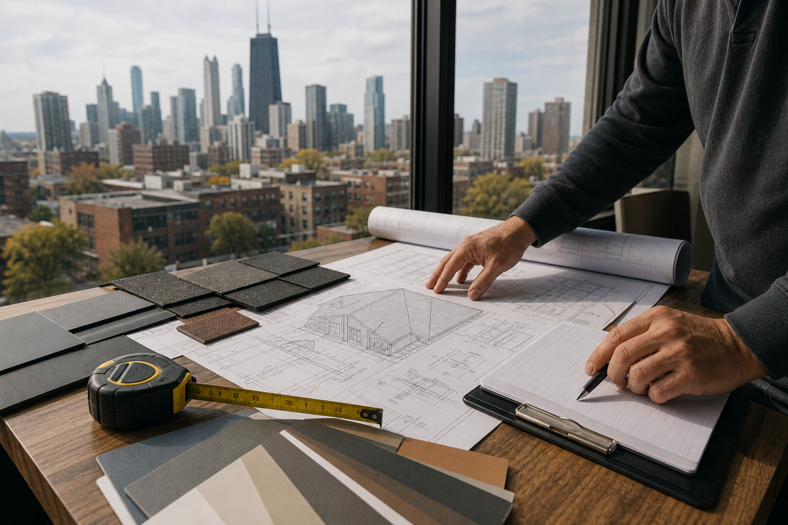 Planning Your Roofing Project editorial illustration