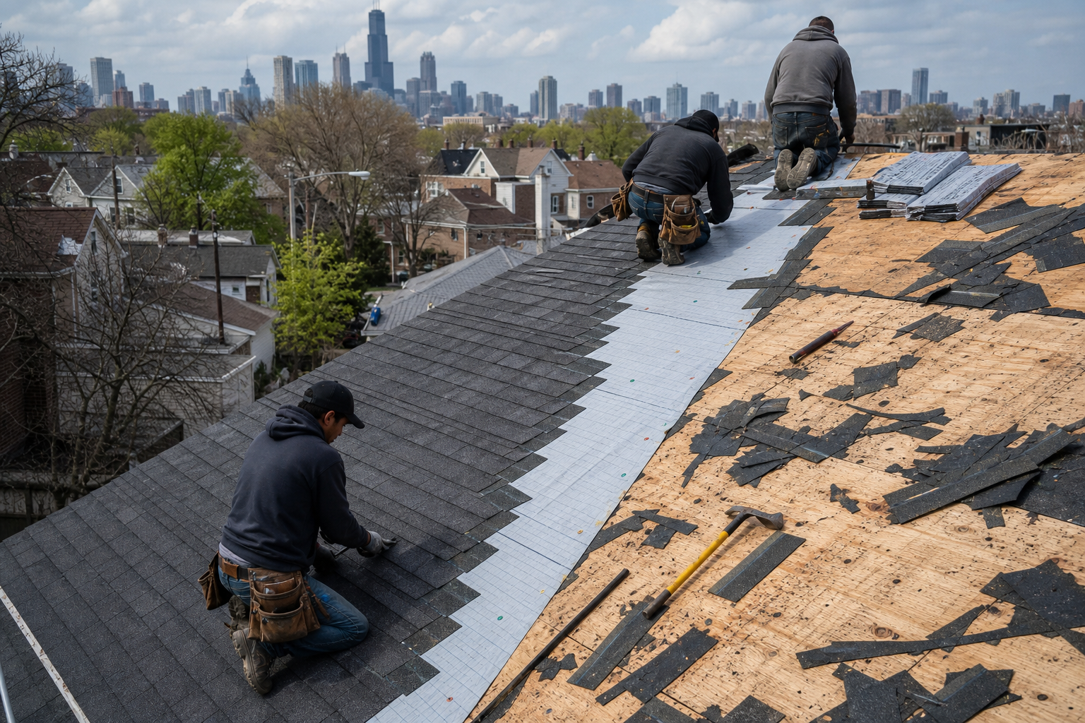 Roof replacement in Chicago